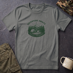 Adventure Awaits Pacific Northwest T-Shirt | Camping Mountain Badge