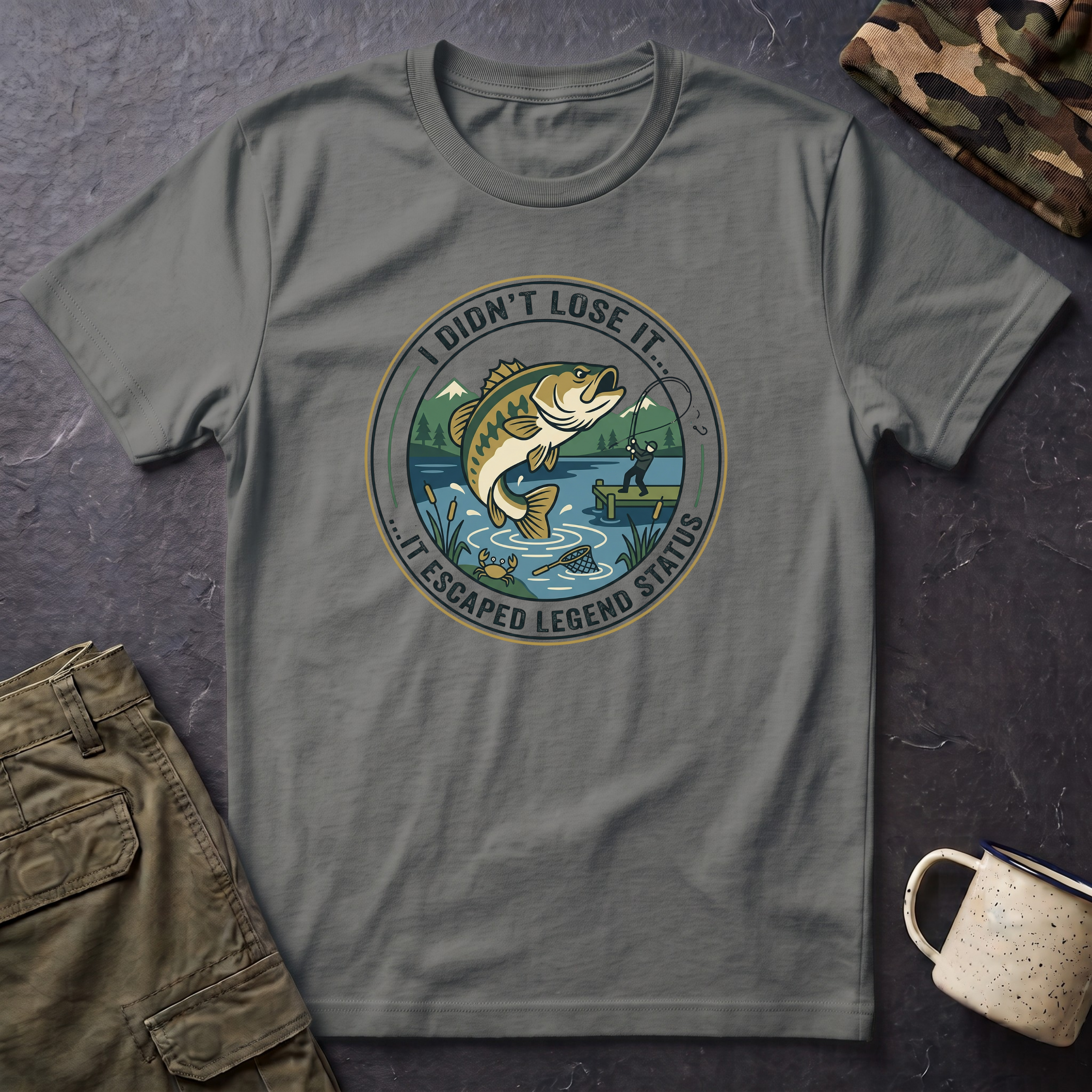 I Didnt Lose It I Escaped Legend Status T-Shirt | Bass Fishing Graphic