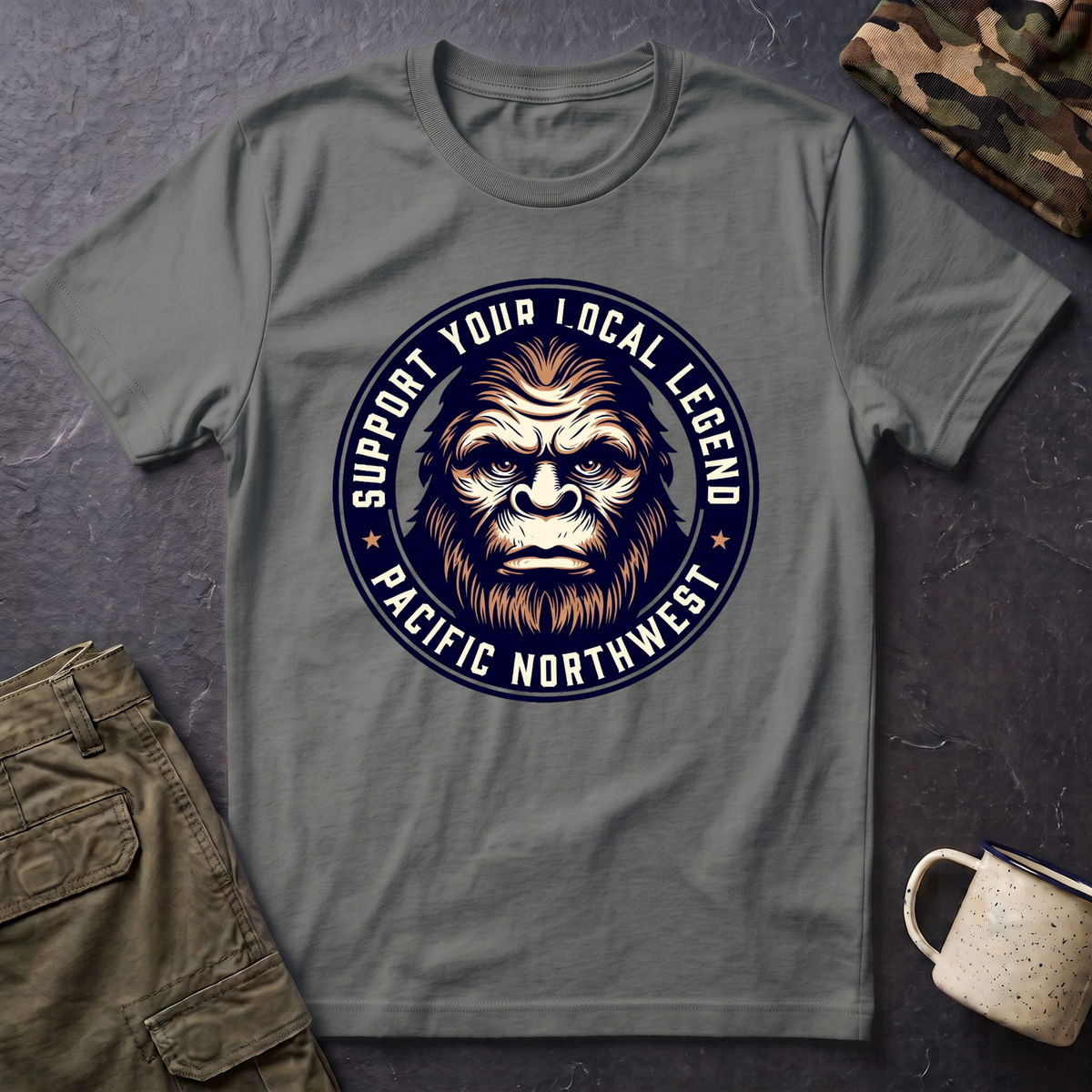Support Your Local Legend Bigfoot T-Shirt | Pacific Northwest Sasquatch Tee