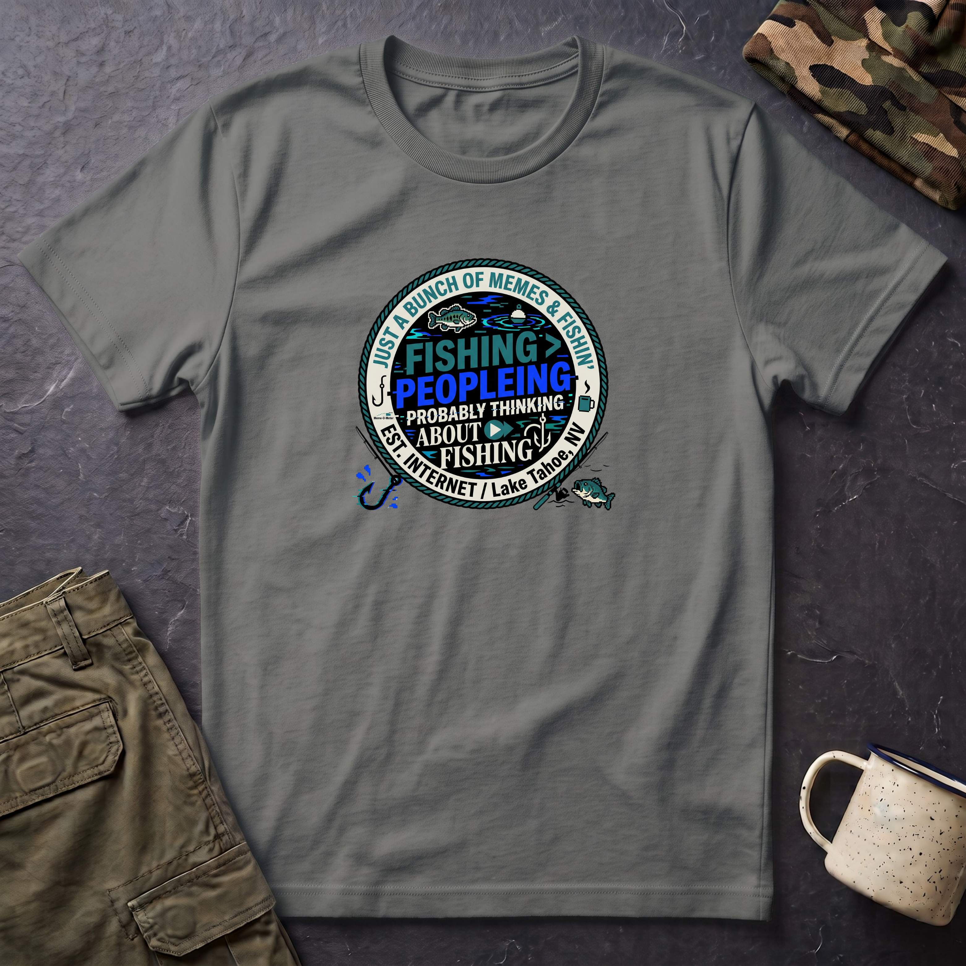 Fishing Peopleleing Probably Thinking About Fishing T-Shirt | Fishing Graphic Tee