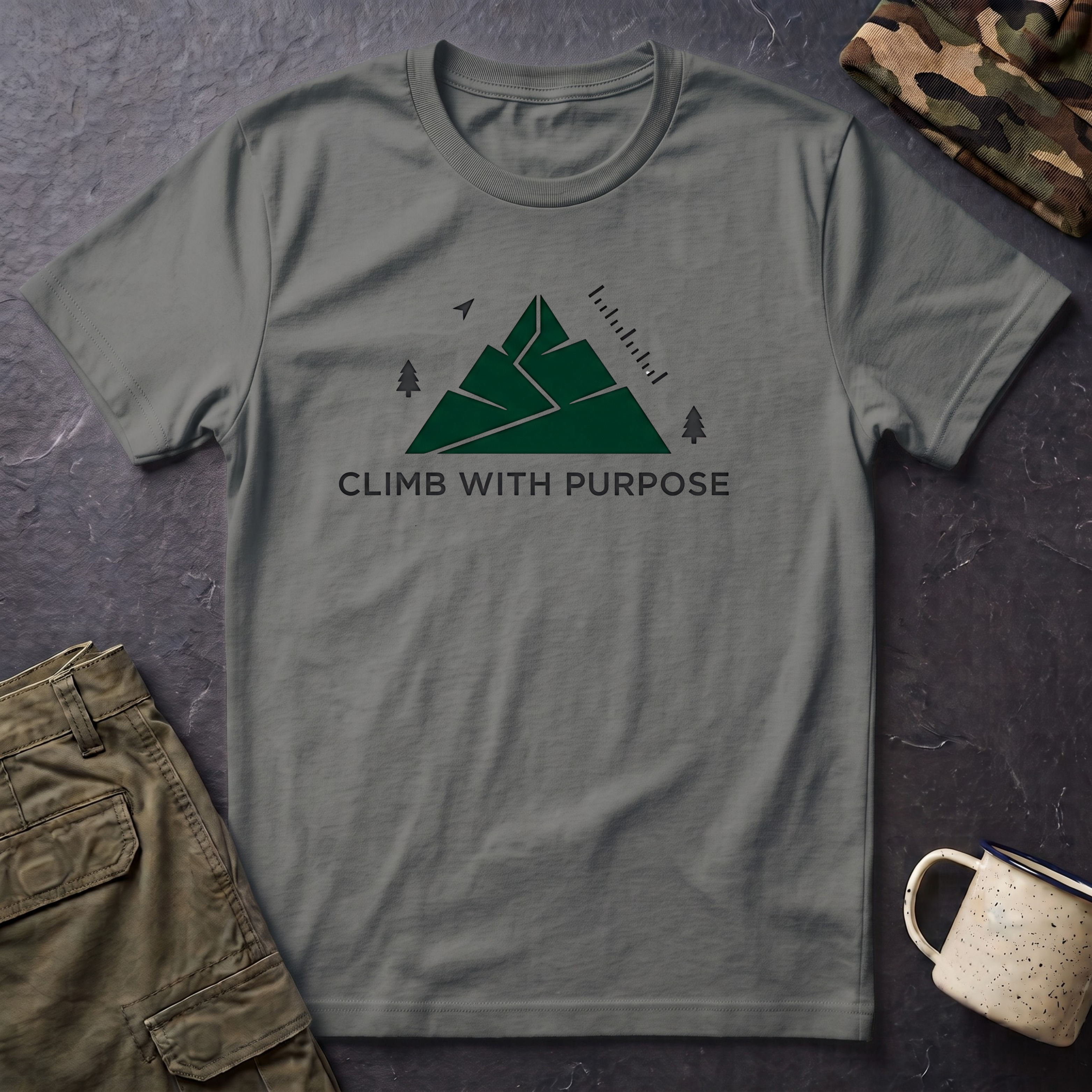 Climb With Purpose T-Shirt | Mountain Graphic Tee