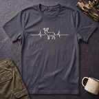 Buck Heartbeat Line T-Shirt | Deer EKG Graphic Tee