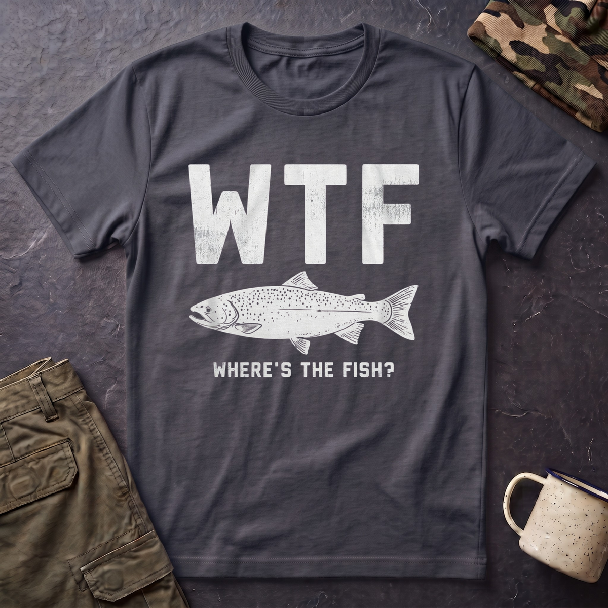WTF Where's The Fish T-Shirt | Fishing Humor Tee