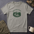 Adventure Awaits Pacific Northwest T-Shirt | Camping Mountain Badge