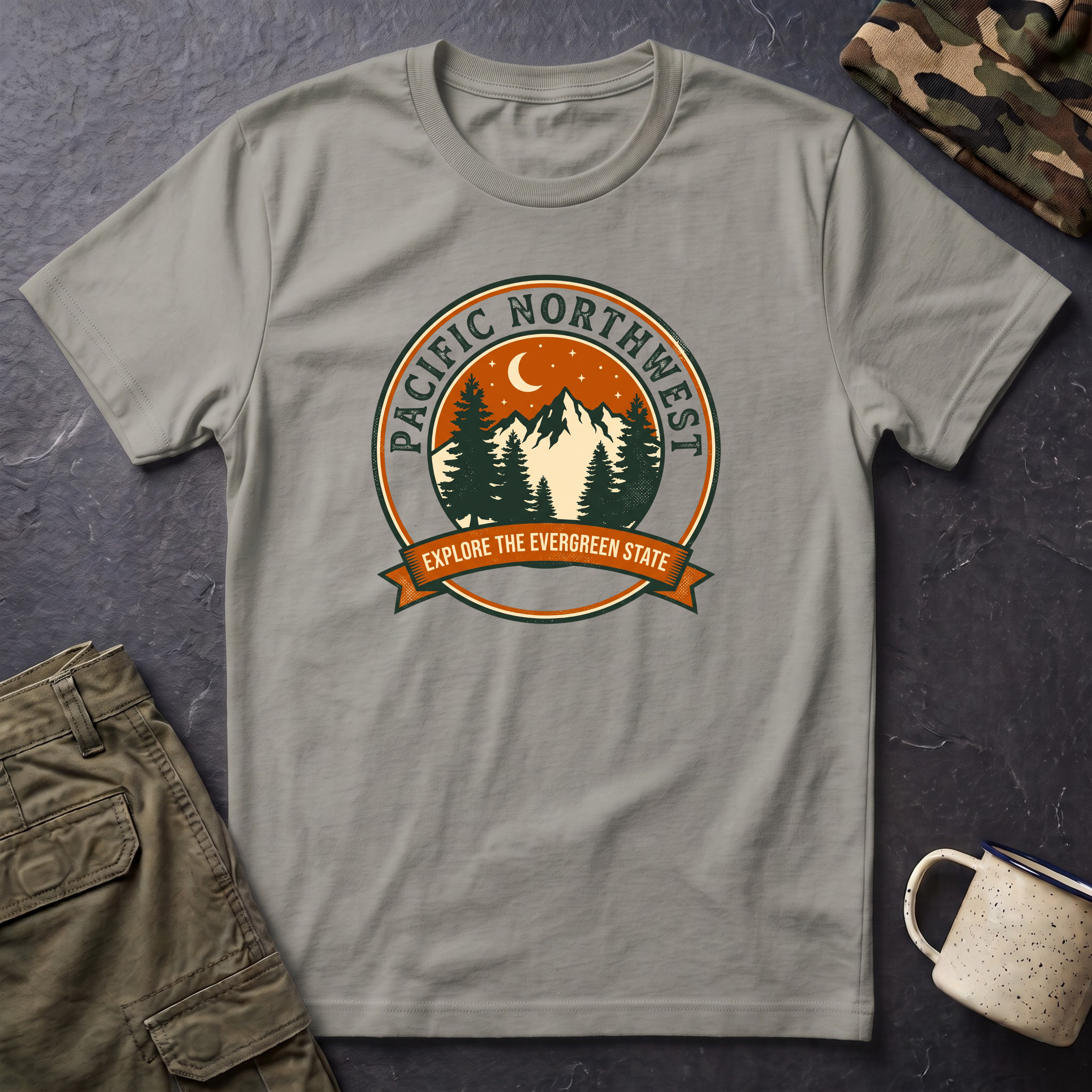 Pacific Northwest T-Shirt — Explore the Evergreen State Graphic Tee