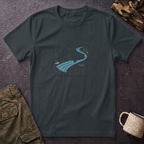 Find Your Current Wave T-Shirt | Surf River Whale Illustration