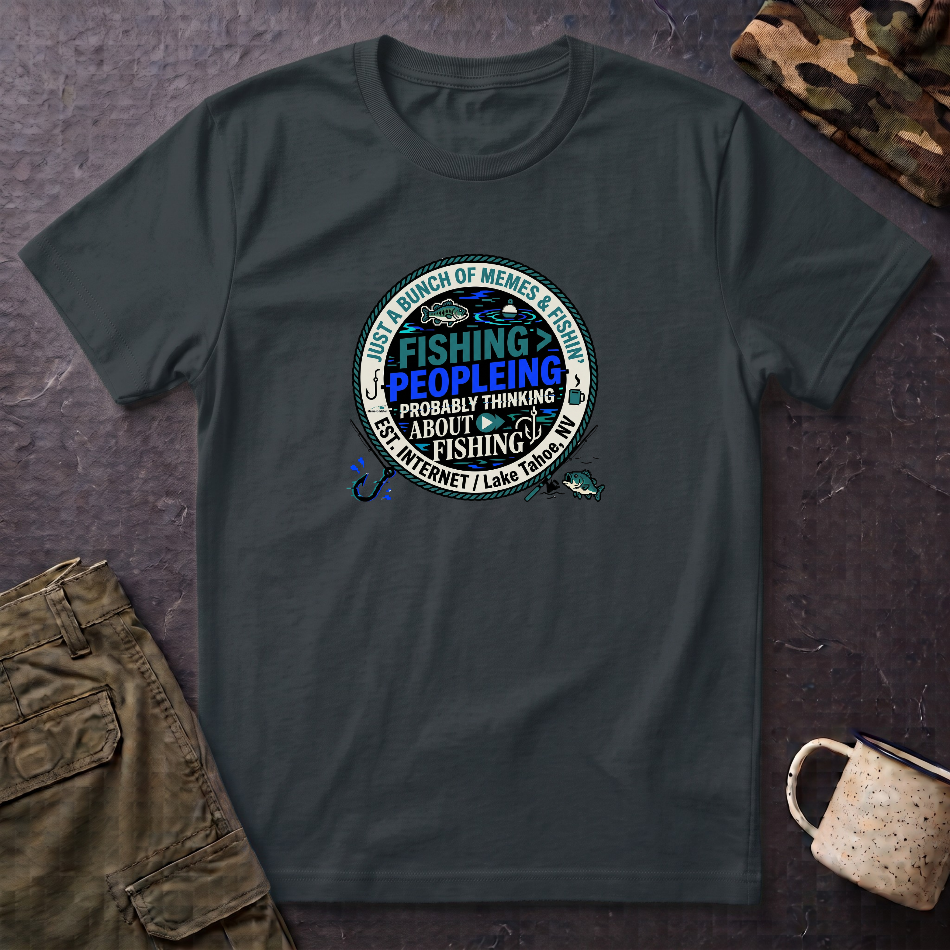 Fishing Peopleleing Probably Thinking About Fishing T-Shirt | Fishing Graphic Tee