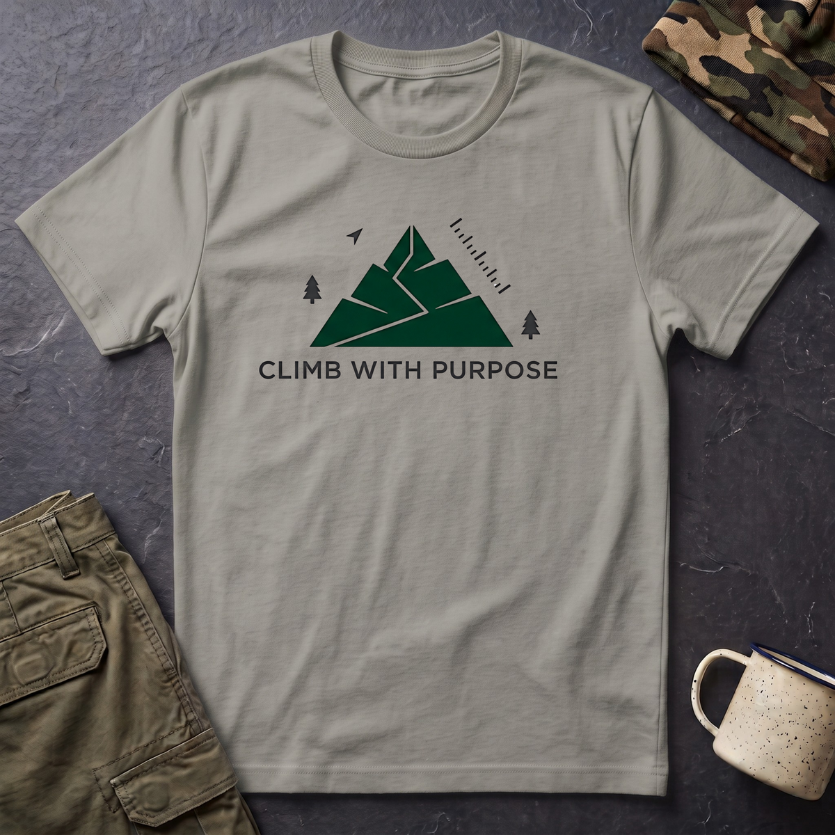 Climb With Purpose T-Shirt | Mountain Graphic Tee