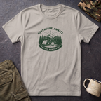 Adventure Awaits Pacific Northwest T-Shirt | Camping Mountain Badge