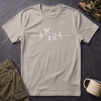 Buck Heartbeat Line T-Shirt | Deer EKG Graphic Tee