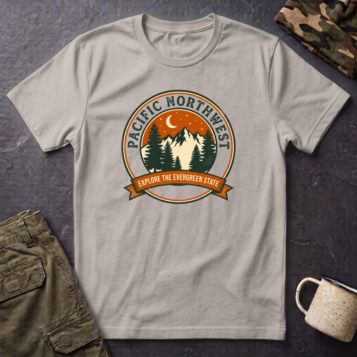 Pacific Northwest T-Shirt — Explore the Evergreen State Graphic Tee