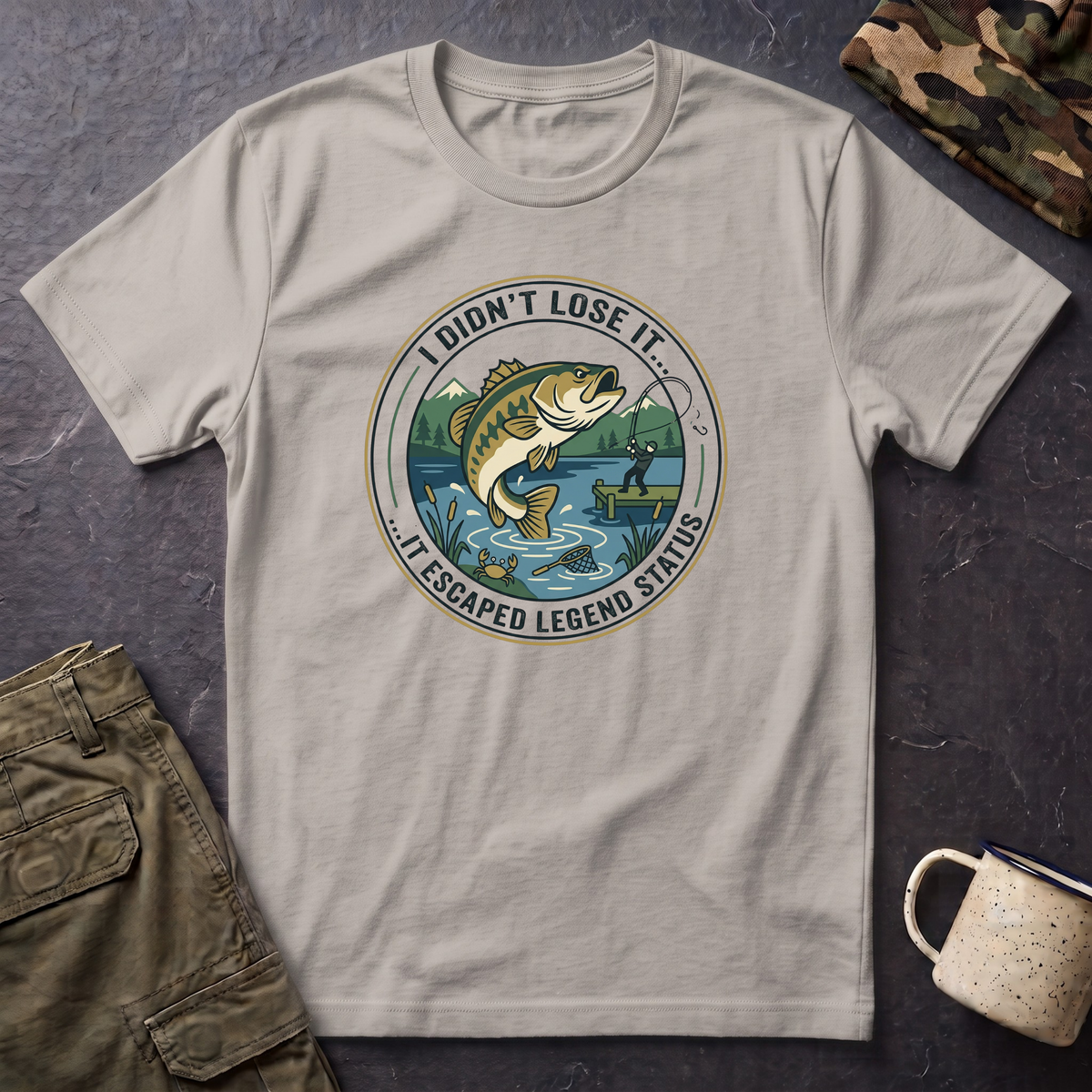 I Didnt Lose It I Escaped Legend Status T-Shirt | Bass Fishing Graphic