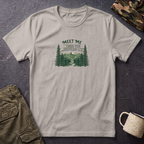 T-Shirt — "Meet Me Where the Mountains Are" Nature Graphic Tee