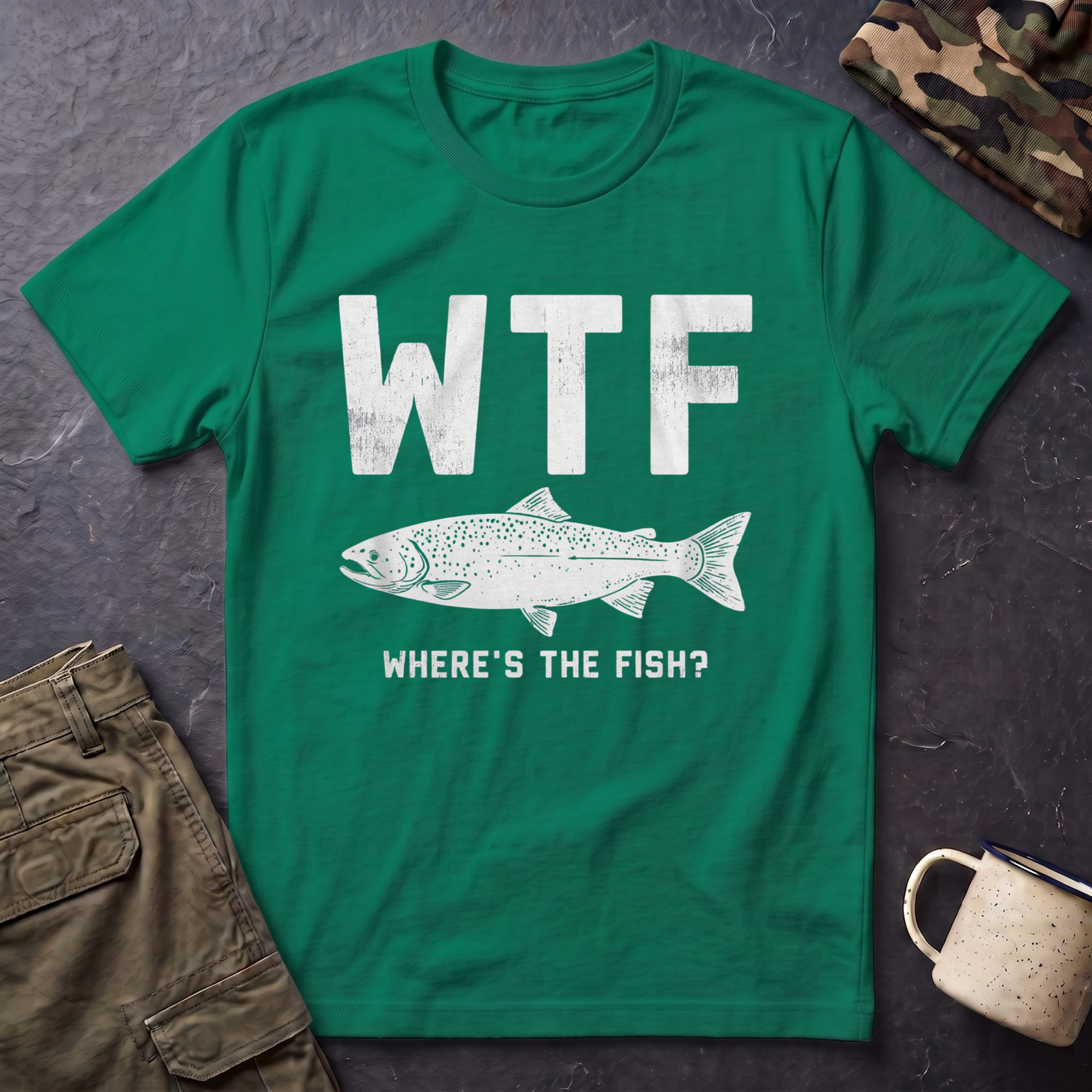 WTF Where's The Fish T-Shirt | Fishing Humor Tee