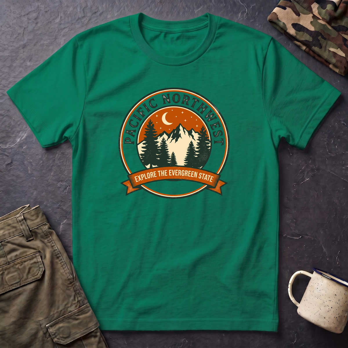 Pacific Northwest T-Shirt — Explore the Evergreen State Graphic Tee