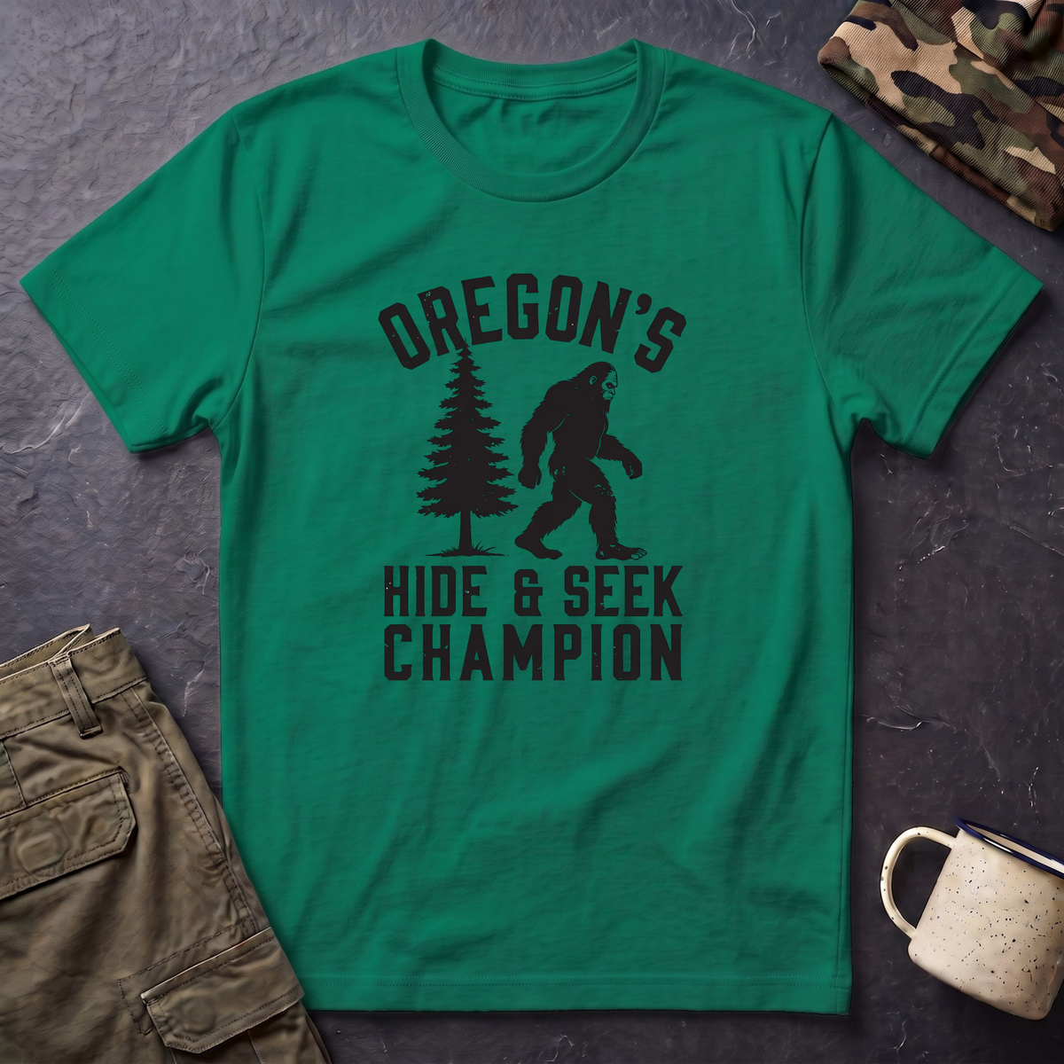 Oregon's Hide & Seek Champion T-Shirt | Bigfoot Sasquatch Graphic Tee