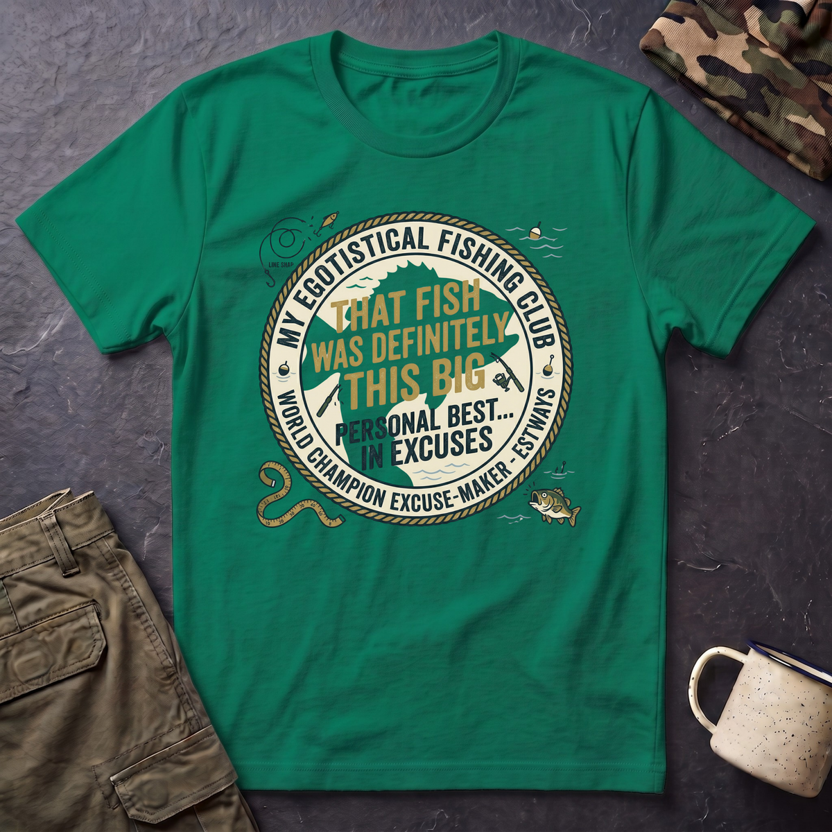 That Fish Was Definitely This Big T-Shirt | Fishing Humor Tee