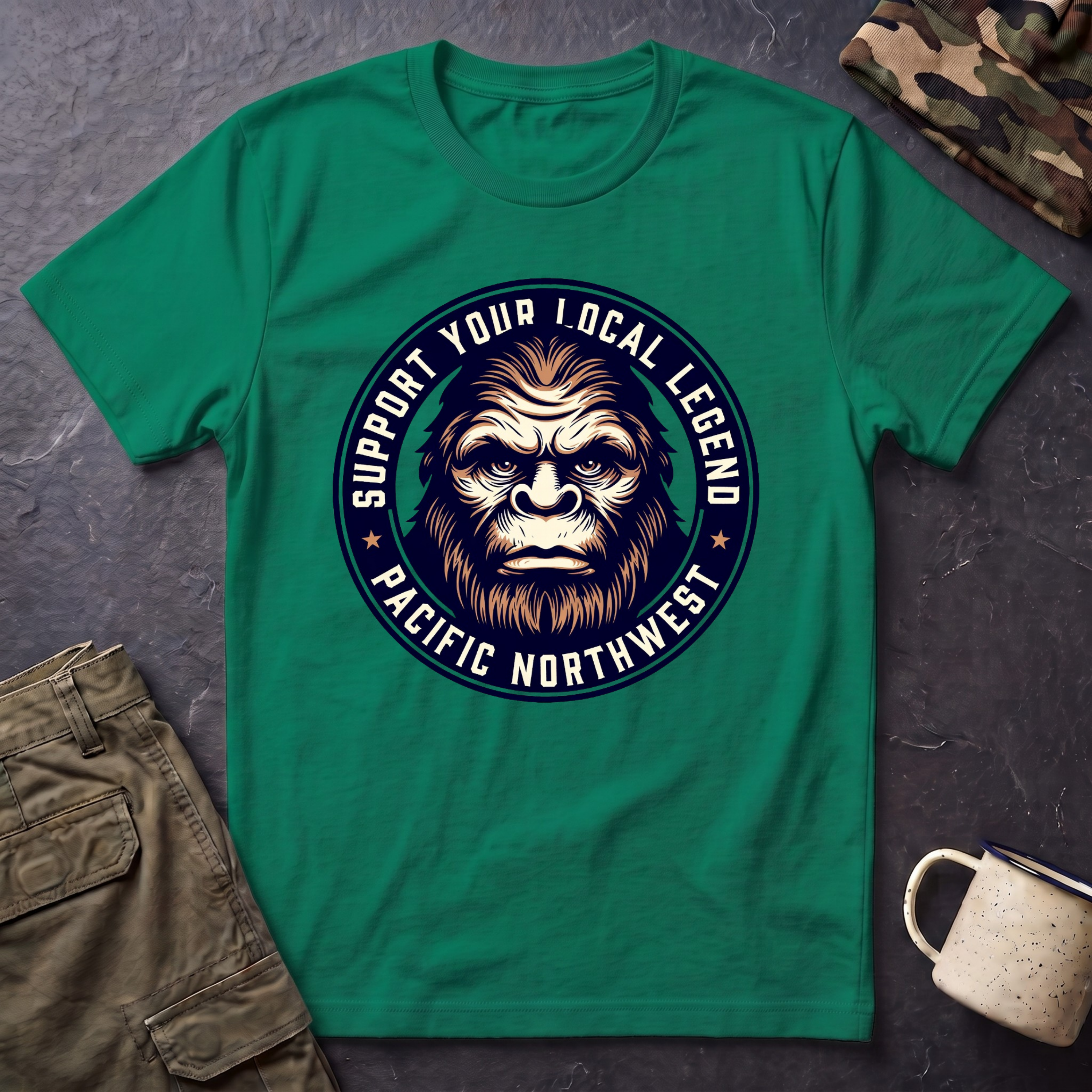 Support Your Local Legend Bigfoot T-Shirt | Pacific Northwest Sasquatch Tee