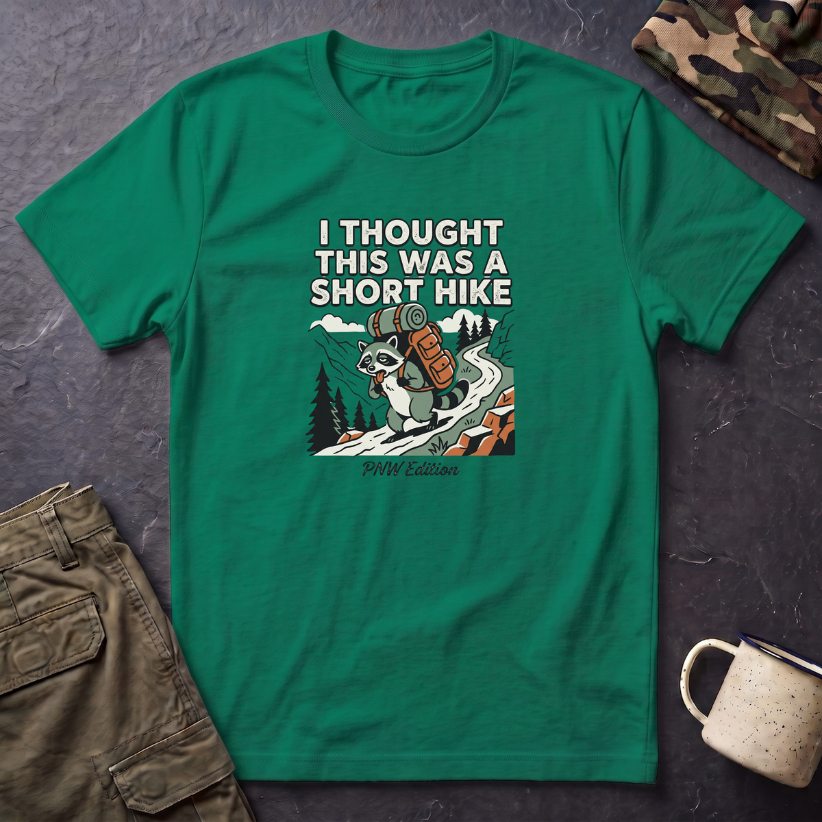 I Thought This Was a Short Hike T-Shirt | Hiking Backpacker Graphic Tee