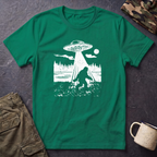 Alien Abduction T-Shirt — Bigfoot UFO Woodland Graphic Tee