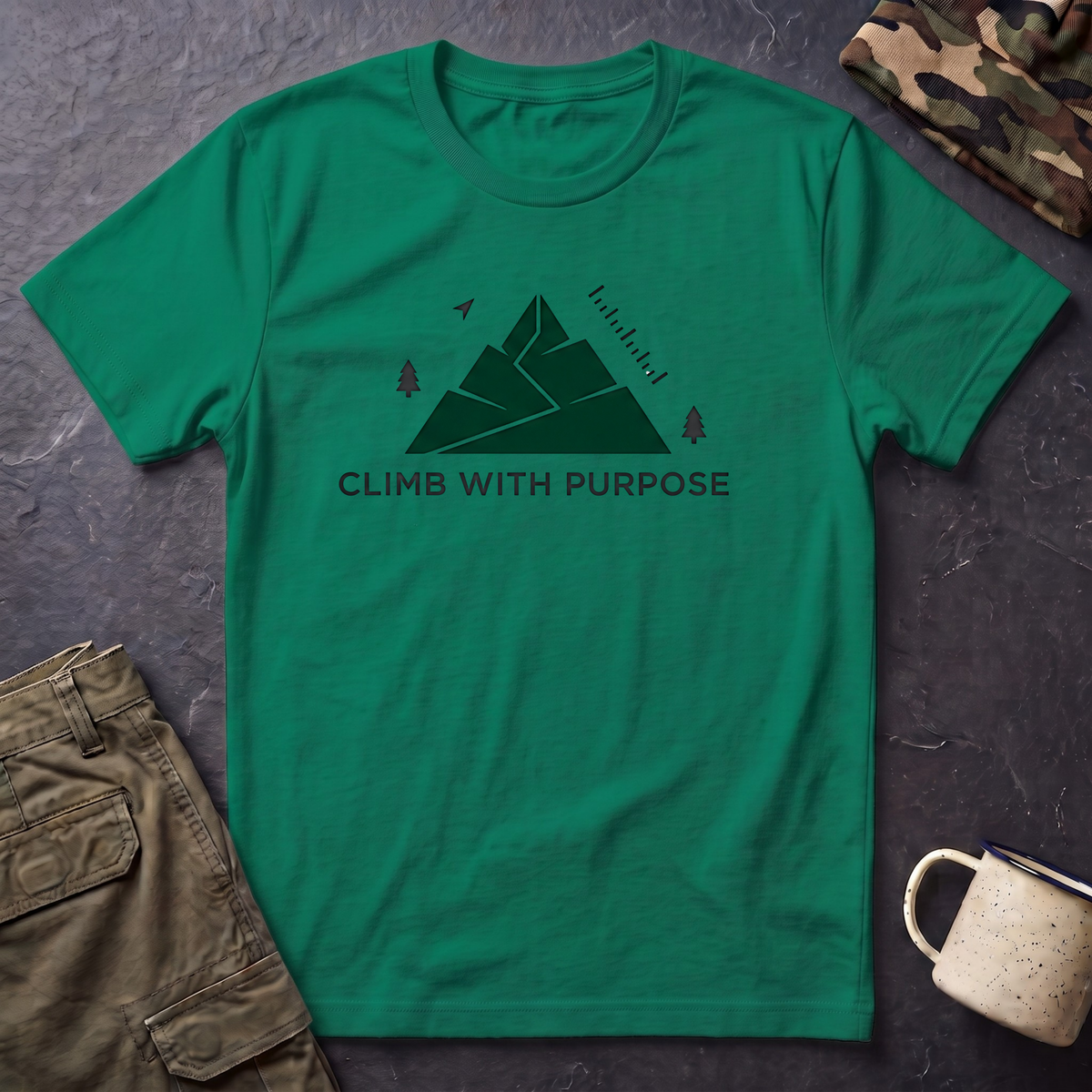 Climb With Purpose T-Shirt | Mountain Graphic Tee