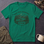 PNW Find Your Adventure T-Shirt | Pacific Northwest Camper Forest Design