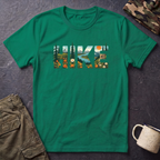 Hike nature typography T-Shirt | Outdoor hiking mountains forest design