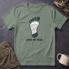 Leave No Trace footprint T-Shirt | Hiking mountain print