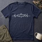 Trout Heartbeat Line T-Shirt | Fishing Graphic