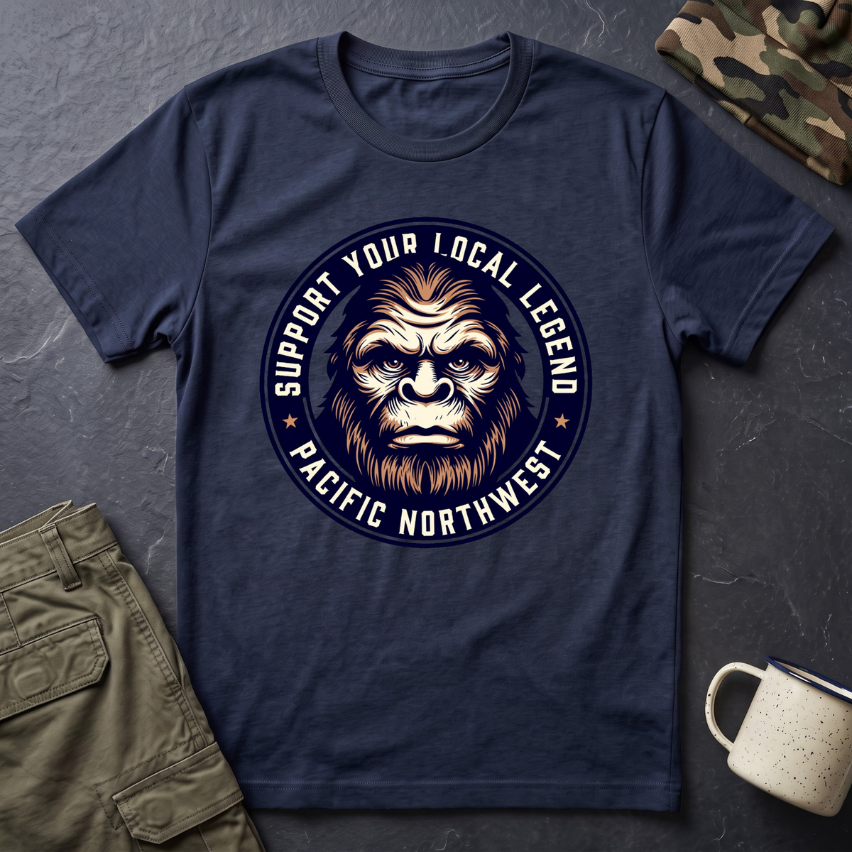 Support Your Local Legend Bigfoot T-Shirt | Pacific Northwest Sasquatch Tee