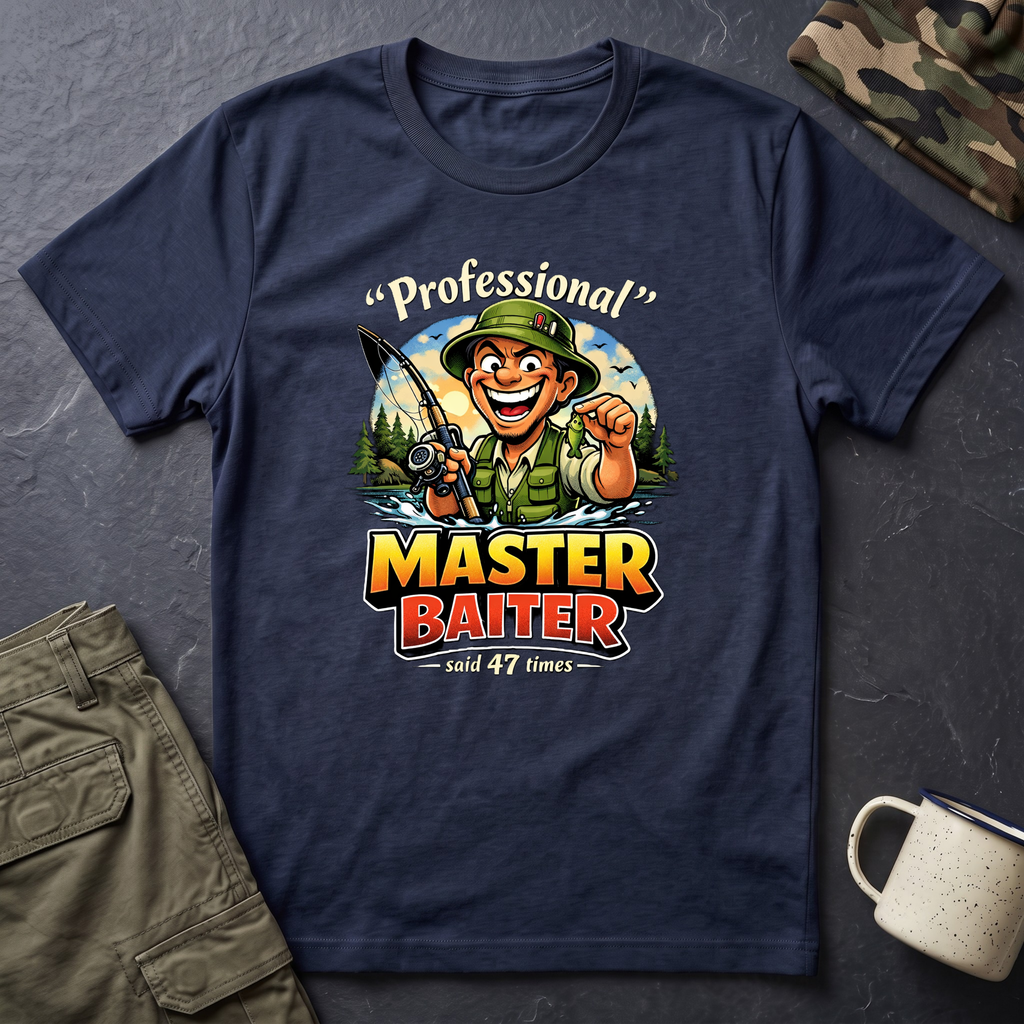 Master Baiter Fisherman T-Shirt | Fishing Graphic Tee, Outdoor Angler Design