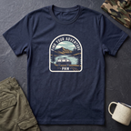 Mountain Lake Vista T-Shirt | Retro Scenic Nature Tee