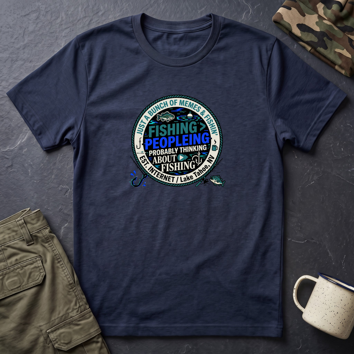 Fishing Peopleleing Probably Thinking About Fishing T-Shirt | Fishing Graphic Tee