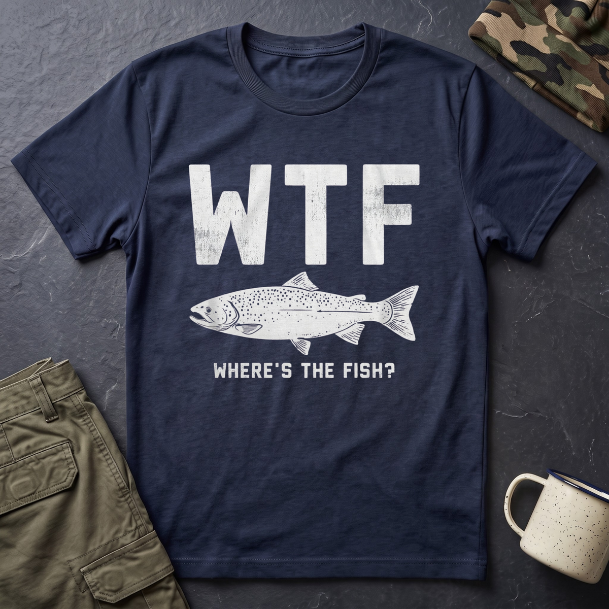 WTF Where's The Fish T-Shirt | Fishing Humor Tee