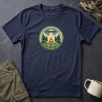 Aliens Prefer Our Campfire Spots T-Shirt | UFO Camping Badge Graphic