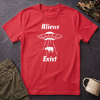 Aliens Exist T-Shirt | UFO Cow Abduction Graphic