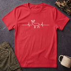 Buck Heartbeat Line T-Shirt | Deer EKG Graphic Tee