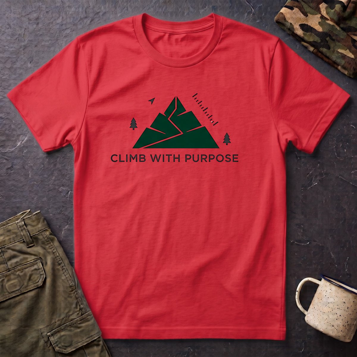 Climb With Purpose T-Shirt | Mountain Graphic Tee