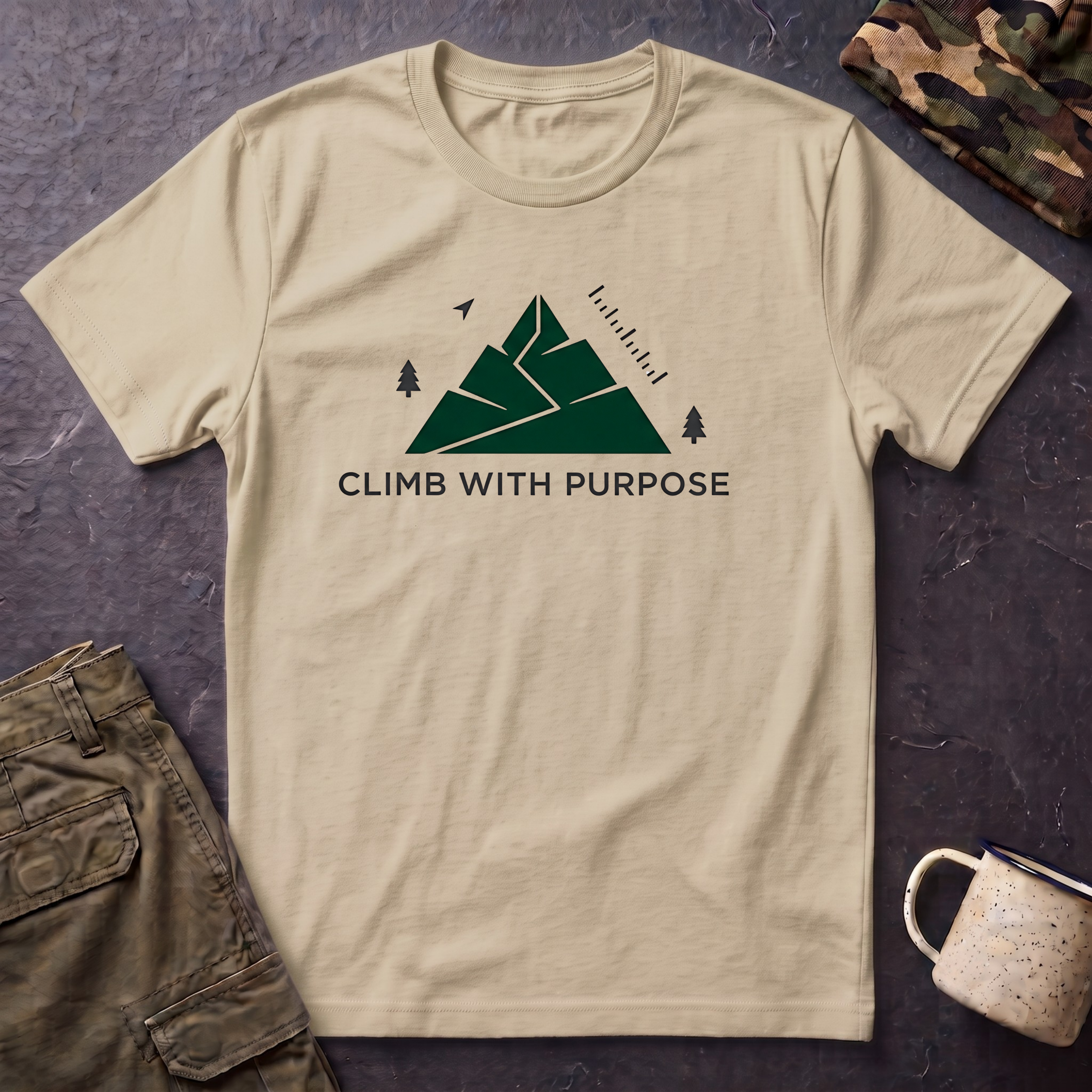 Climb With Purpose T-Shirt | Mountain Graphic Tee