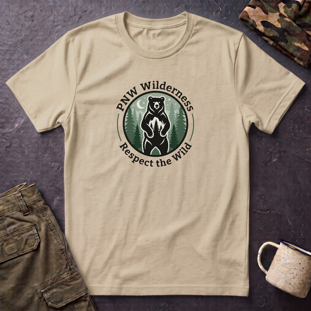 PNW Wilderness Bear Emblem T-Shirt | Respect the Wild