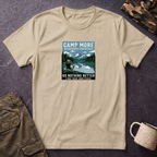 Camp More Wilderness Camping T-Shirt | Lake Mountain Poster Design