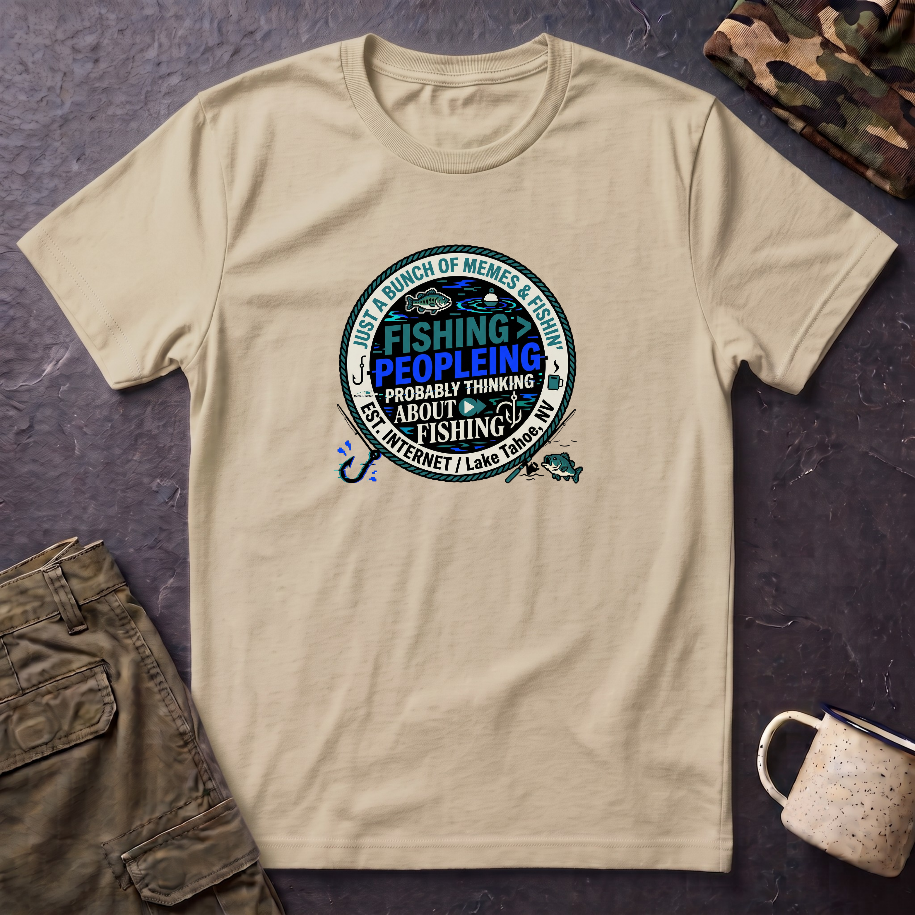 Fishing Peopleleing Probably Thinking About Fishing T-Shirt | Fishing Graphic Tee