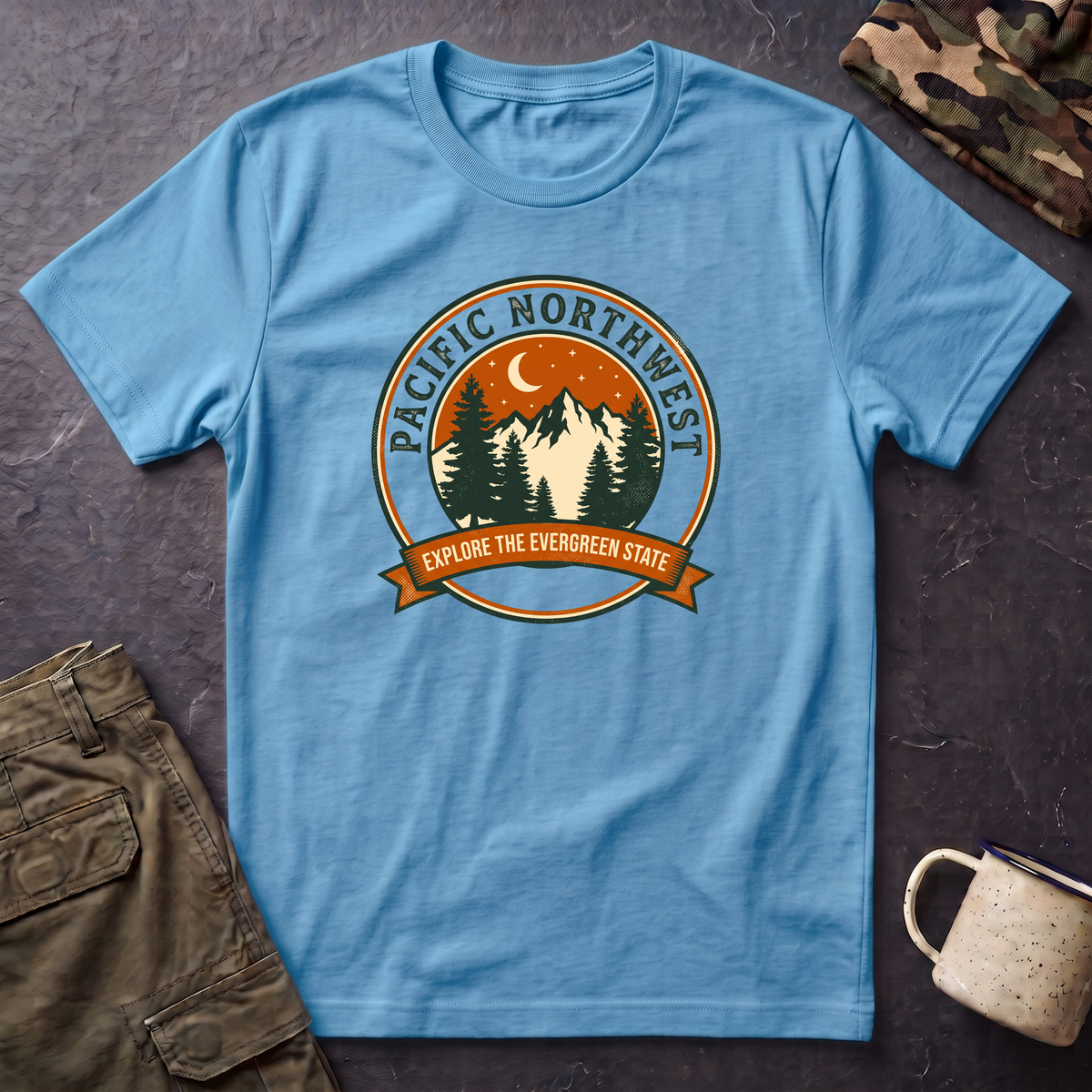 Pacific Northwest T-Shirt — Explore the Evergreen State Graphic Tee