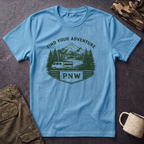 PNW Find Your Adventure T-Shirt | Pacific Northwest Camper Forest Design