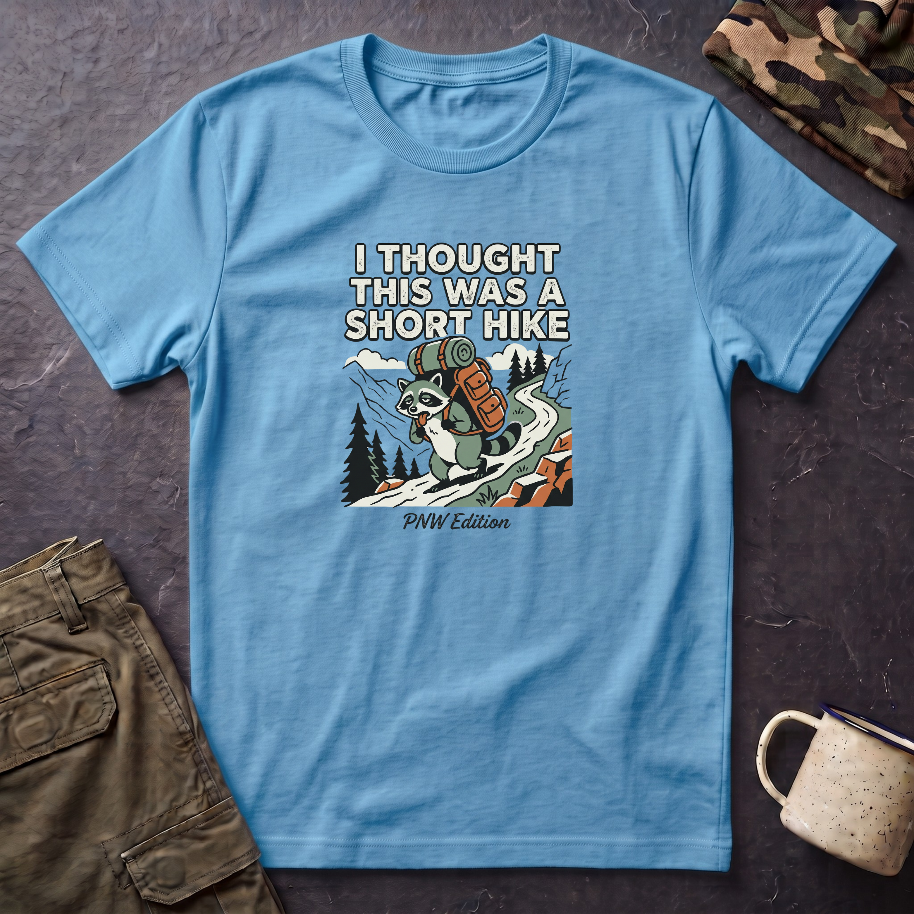 I Thought This Was a Short Hike T-Shirt | Hiking Backpacker Graphic Tee