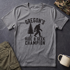 Oregon's Hide & Seek Champion T-Shirt | Bigfoot Sasquatch Graphic Tee