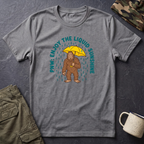 PNW Enjoy the Liquid Sunshine Bigfoot T-Shirt | Rain Umbrella Illustration