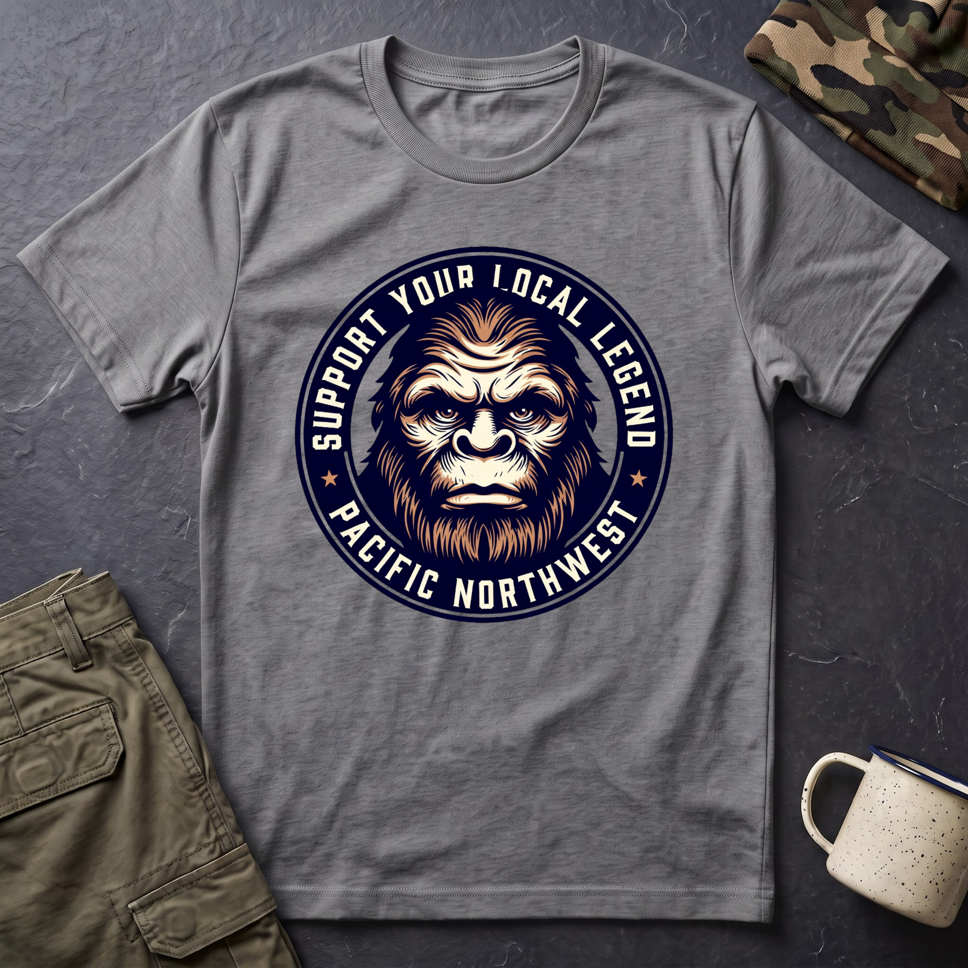 Support Your Local Legend Bigfoot T-Shirt | Pacific Northwest Sasquatch Tee