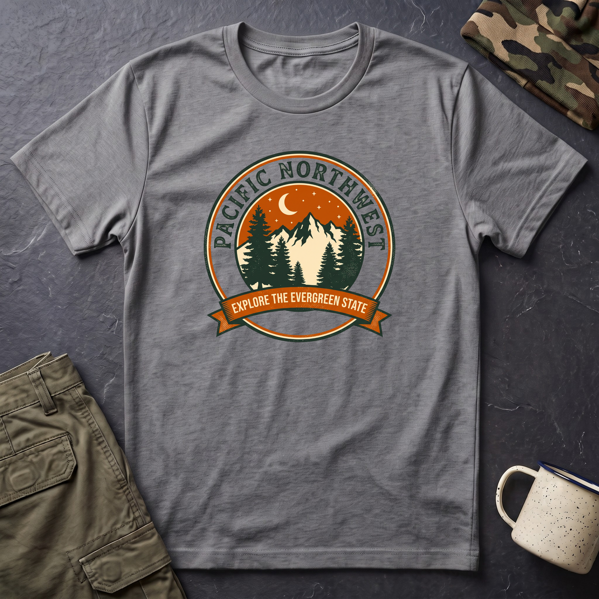 Pacific Northwest T-Shirt — Explore the Evergreen State Graphic Tee