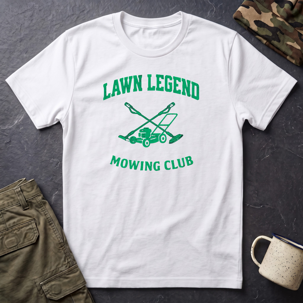 Lawn Legend Mowing Club T-Shirt | Gardening, Lawn Care Graphic Tee